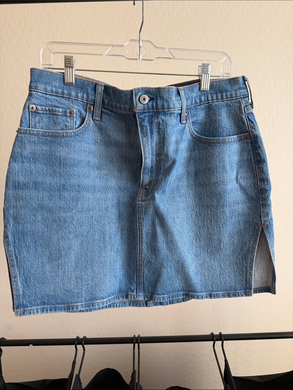 Abercrombie & Fitch Light Blue Denim Mini Skirt